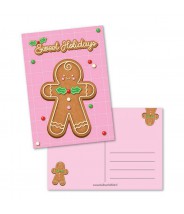 Kaart kerst gingerbread sweet holidays (studio schatkist)