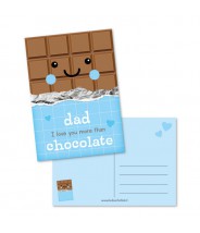 Kaart dad love you more than chocolate (studio schatkist)