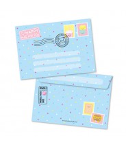 Envelop blauw happy mail studio schatkist