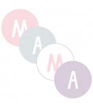 Stickers rond roze tekst MAMA moederdag