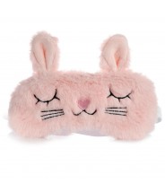 Slaapmasker konijn roze
