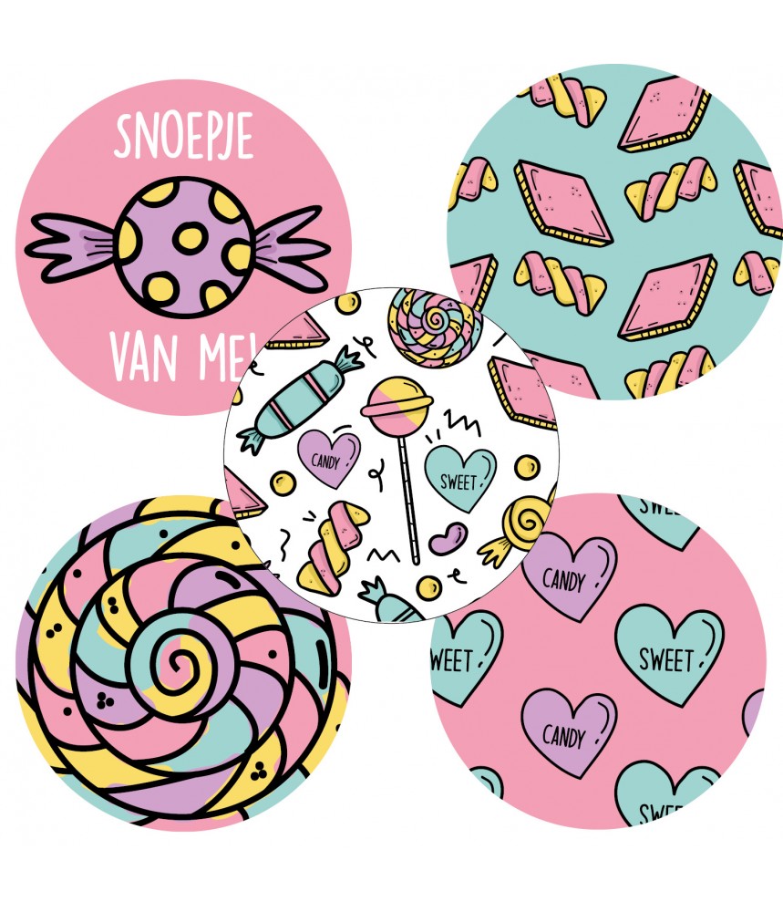 Stickers snoep lolly spek