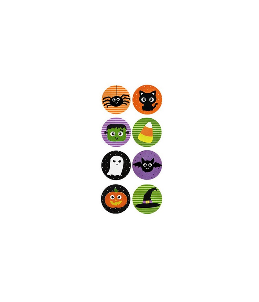 Mini stickers rond per 20 stuks - halloween