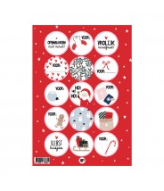 Stickervel 15 tekst figuur stickers kerstmis