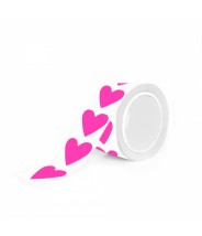 Stickers klein hart fluor roze