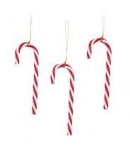 Candy canes zuurstok decoratie hangers 3 stuks