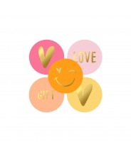 Stickers rond mix knipoog love
