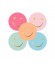 Stickers rond knipoog pastel