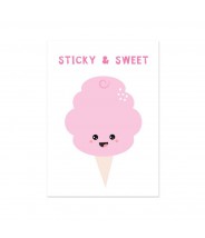 Kaart "suikerspin sticky & sweet"