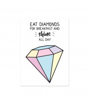 Kaart "eat diamonds"