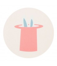 Stickers konijn in hoed